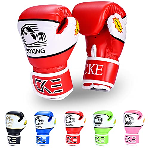 CKE - Guantes de boxeo para niños, niñas y jóvenes, de 5 a 12 años, guantes de boxeo de entrenamiento para saco de boxeo Kickboxing Muay Thai