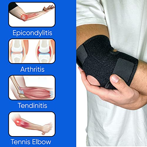 Codera epicondilitis - codera para tendinitis ajustable, transpirable - codo de tenista epicondilitis - codera para el gym - codera deportiva - codera con estabilizadores para lesiones deportivas