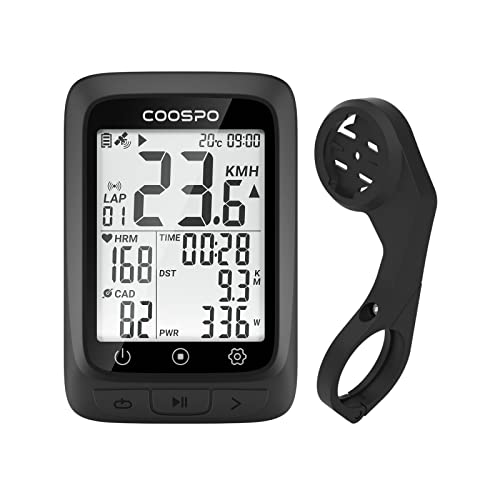 COOSPO BC107 Ciclocomputador GPS Bluetooth 5.0 Ant +, Computadora de Ciclismo con IP67 Impermeable, Bicicleta GPS para Bicicleta de Carretera MTB