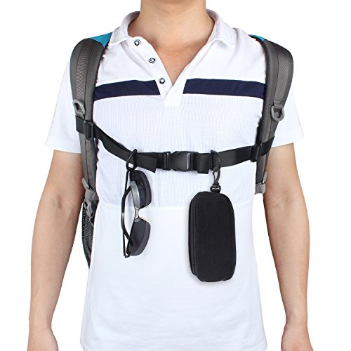 Correa para el pecho Wisdompro®, para ajuste pectoral en mochilas con hebilla, para senderismo y salir a correr