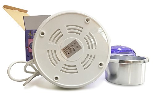 Crisnails® Kit de Calentador de Cera Eléctrico para la Depilación Profesional 500ml, 1 Bolsa de Cera y 10 Espátulas de Madera