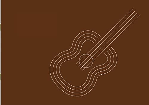 Cuaderno de música Ukelele 4 tetragramas 4mm + diagrama y vademécum de acordes- marrón