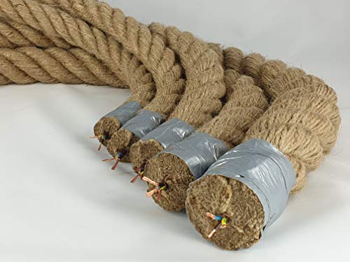 Cuerda de yute natural, diámetro de 25 mm, con cable de alimentación integrado, se vende por metros