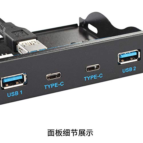 CY USB-C y USB 3.0 HUB 4 puertos panel frontal a placa base 20Pin conector cable para 3.5 "disquete bahía