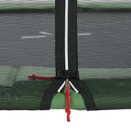 CZON SPORTS - Cama elástica cerrada con red de seguridad, 2,5 m (verde)