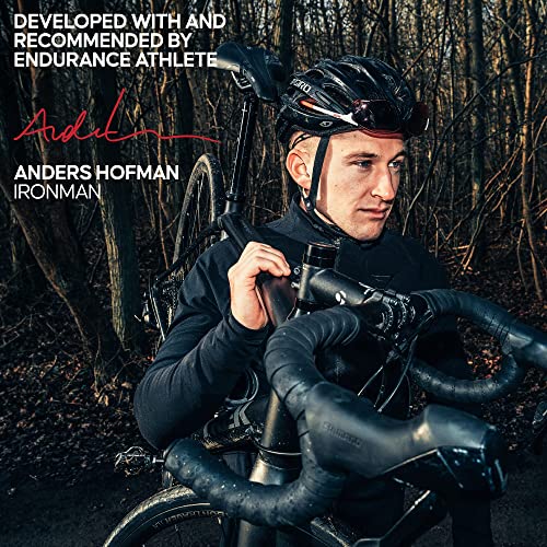 DANISH ENDURANCE Calcetines de Ciclismo para Hombres y Mujeres, Paquete de 3 Calcetines de Bicicleta Transpirables hasta el Tobillo (Negro, EU 39-42)