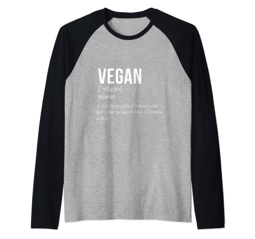 Definición Proteína Vegan Camiseta Manga Raglan