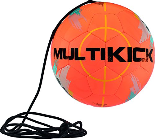 Derbystar Balón Unisex Multikick Pro Fu Ball, Naranja, Gris y Azul, 5 EU