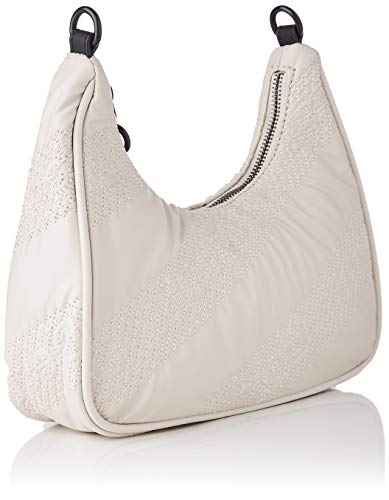 Desigual Fabric Shoulder Bag, Bolsa para Hombros para Mujer, Blanco, U