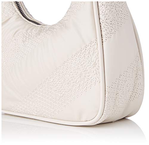 Desigual Fabric Shoulder Bag, Bolsa para Hombros para Mujer, Blanco, U