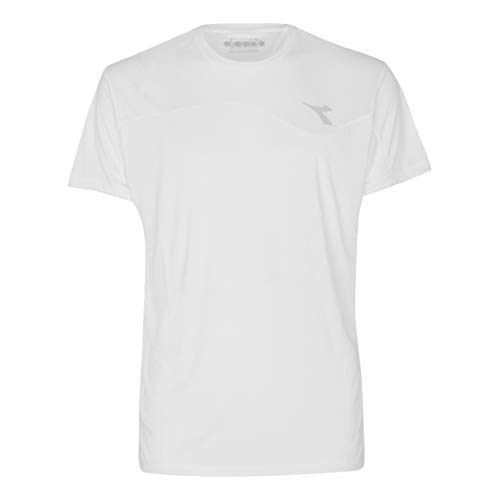 Diadora Camiseta para Hombre, Color Blanco, Gris Claro, XXL