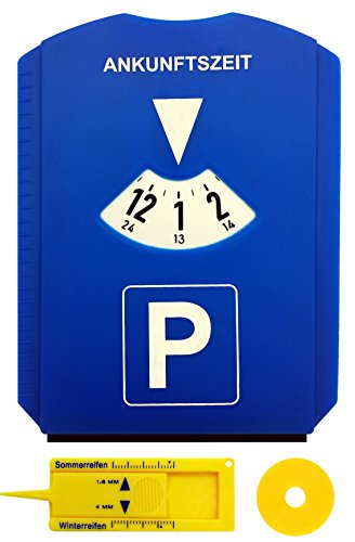 Disco de estacionamiento aparcamiento con chip para carro compra, Medidor de profil de neumáticos, Raspador hielo