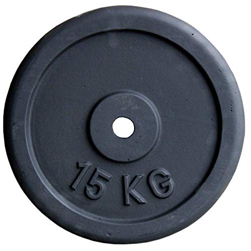 Discos de pesas (hierro fundido, 30 mm, 5, 10, 15 y 20 kg, 2 unidades de 15 kg)