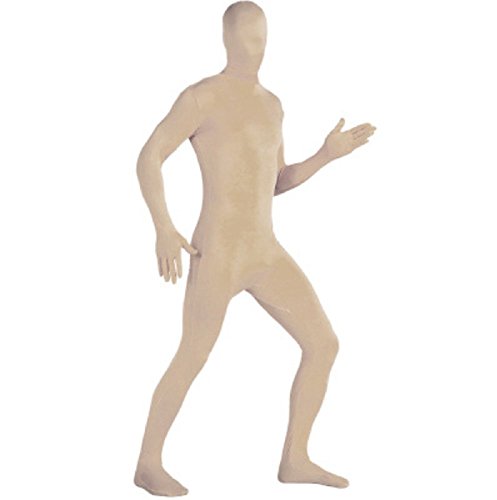 Disfraz de Cuerpo Completo para Adulto Spandex Unisex Traje de pies a Cabeza de Mujer y Hombre (Beige, Mediano Grande)