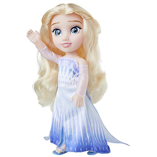 Disney Frozen 2, Elsa Muñeca Grande (35 CM) en su Espectacular Vestido del Épilogo, con Zapatos y Pendientes incluidos.