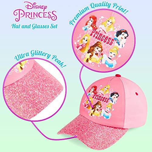 Disney Pack de Gorra Niña y Gafas de Sol Infantiles de Princesas, Gorra Infantil, Gafas de Sol Niña, Regalos para Niñas