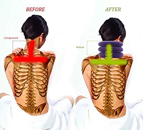 Dispositivo de tracción cervical para el cuello, estirador inflable para el cuello, cuello y hombros, relajante para el dolor de cuello y apoyo para el hombro, almohada de tracción para masaje