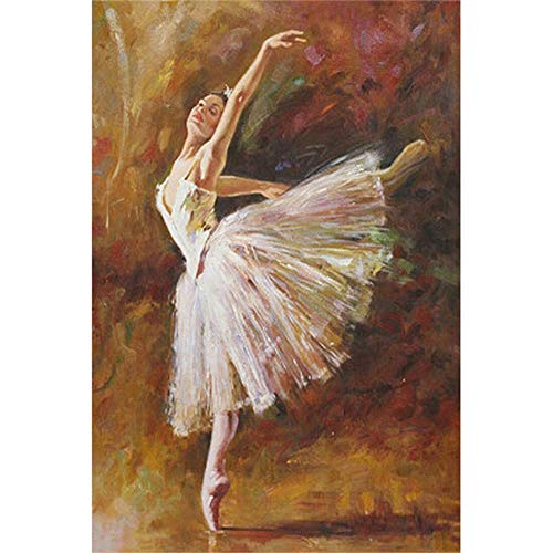 Diy 5D Kit De Pintura De Diamante Taladro Completo Ballet Chica Mosaico Bordado De Punto De Cruz Inicio Artesanía Decorativa 50x60cm