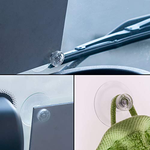 DIYexpert® 20 x Ventosas diámetro 50 mm con Rosca M4 x 10 mm Incluye Tuercas moleteadas Transparentes, Fabricadas en Alemania