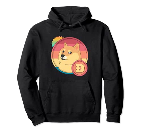 Dogecoin & Crypto - DOGE Retro Logo Sudadera con Capucha