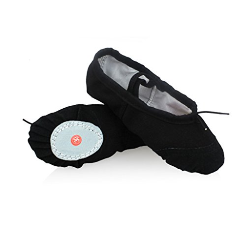 DoGeek Transpirable Zapatos de Ballet Zapatillas de Ballet de Danza Baile para Niña (36 EU, Negro)