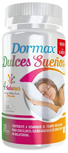 Dormax Dulces Sueños con 1,8 mg de melatonina - 120 comprimidos masticables de sabores
