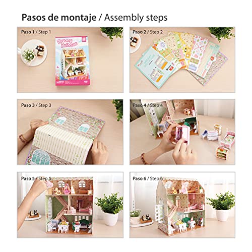 Dreamy Doll House - Casa De Muñecas para Niñas Infantil, Puzzles 3D Casas De Muñecas para Niñas, 160 Piezas, 170 Minutos de Montaje, 8 Años O Más