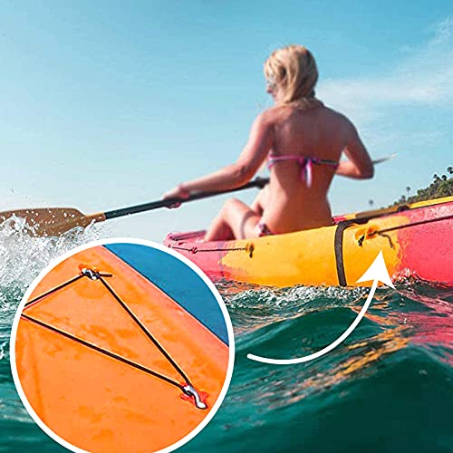 DriSubt Juego de 20 correas de ojo de almohadilla, bucles de cubierta de kayak de acero inoxidable, puntos de anclaje con 40 tornillos para kayak canoa aparejo (4 mm)