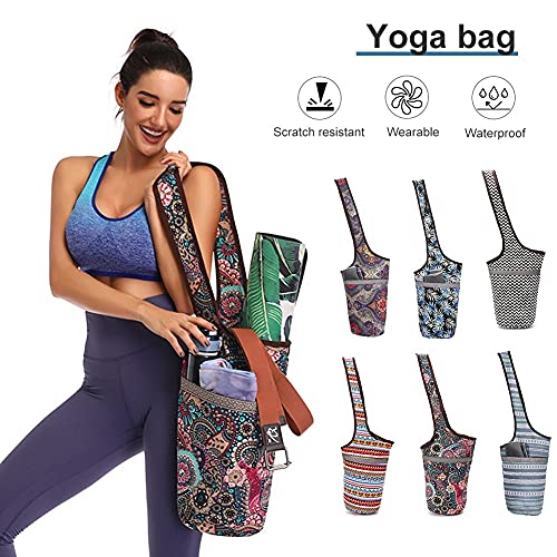 Ducomi Bolsa para esterilla de yoga, bolsa de esterilla con bolsillo de agua, toalla y accesorios
