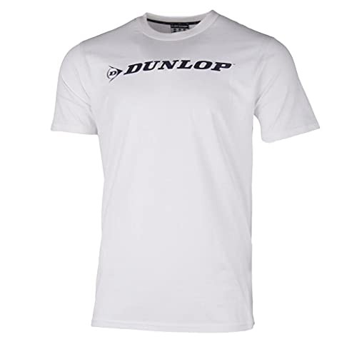 Dunlop Unisex-niño 70609-140 Camiseta, White/Black, 140