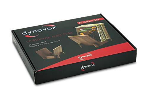 Dynavox Soporte ST40 para discos de vinilo de madera de pino, para hasta 40 LP´s y simples, color marrón claro