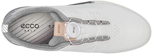 ECCO S-Three Boa, Zapatos de Golf Mujer, White Silver Grey, 41 EU