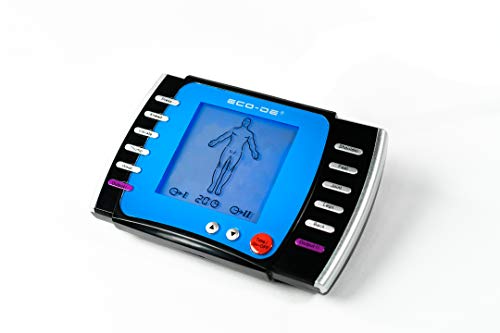ECODE Electroestimulador Digital TENS Massager, Doble Canal, EMS, 4 electrodos, Fortalecimiento Muscular Total, programas Auto ECO-309