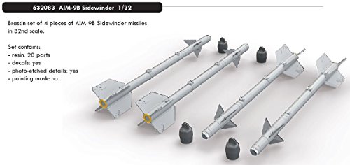 Eduard EDB632083 - Kit de misilería Sidewinder 1:32 -AIM-9B, Variado