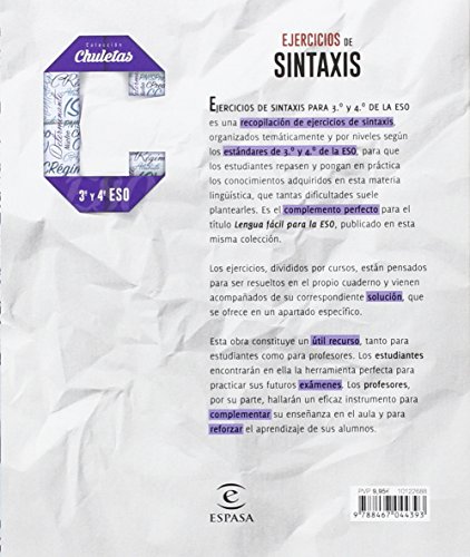 Ejercicios de sintaxis 3º y 4º para la ESO (CHULETAS)