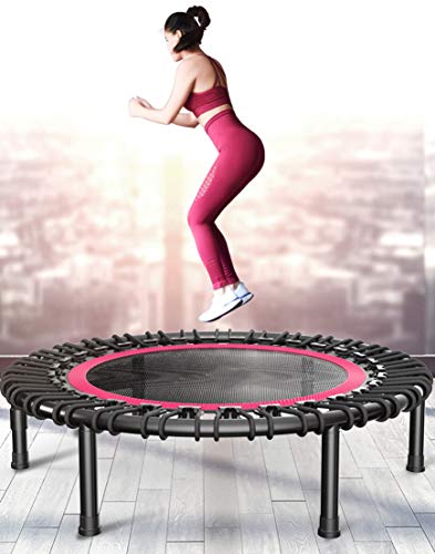 Elastic Ropes Fitness Trampoline / 40 Inch Fitness Rebounder para Ejercicios corporales y Ejercicios cardiovasculares, para Interiores y jardín/Gimnasio, Capacidad de Peso: 200 kg