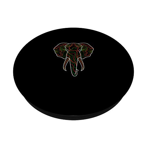 Elefante Estética Colorida Impresión Yoga PopSockets PopGrip Intercambiable