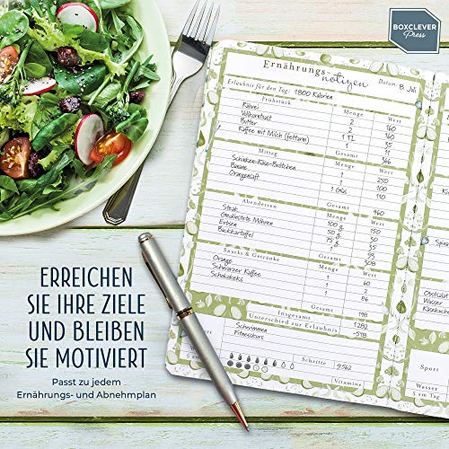 (en alemán) Diat & Fitness Tagebuch de Boxclever Press. Planner alimentos compatible con Weight Watchers y planes de dieta. Incluye monitor corporal, tabla de pérdida de peso y planificador de comidas