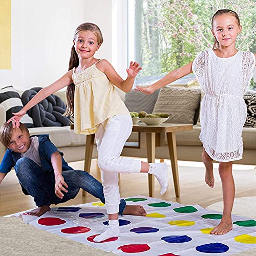 Enredado para arriba estilo Twister Jumbo juego de la estera del piso con el spinner y la estera adultos partido juego