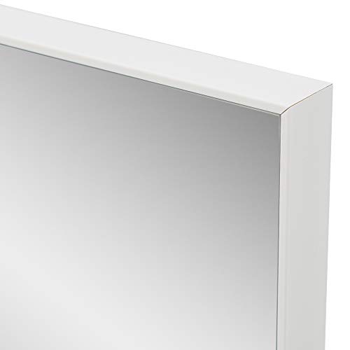 Espejo de Pared de plástico LOLAhome (31 x 3 x 91 cm, Blanco)