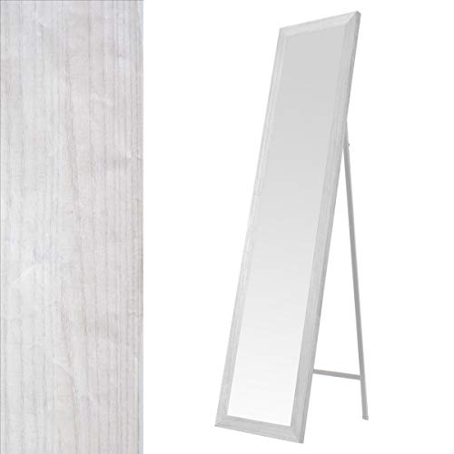 Espejo de pie Blanco nórdico de Madera de 37 x 157 cm - LOLAhome