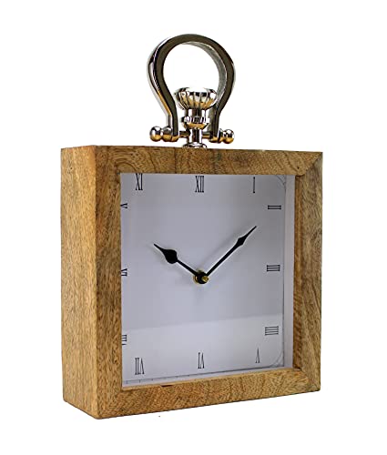 eSplanade Reloj de pared colgante de madera, 17,78 cm | Pieza del tiempo | Decoración del hogar