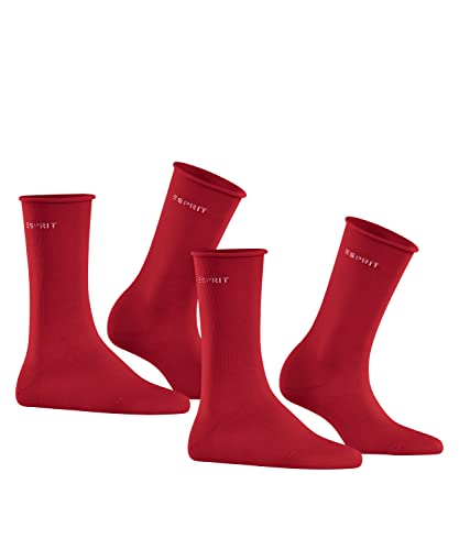 Esprit Basic Pure 2-Pack W SO Calcetines, Rojo (Red Pepper 8074), 35-38 (Pack de 2) para Mujer
