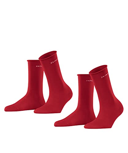 Esprit Basic Pure 2-Pack W SO Calcetines, Rojo (Red Pepper 8074), 35-38 (Pack de 2) para Mujer