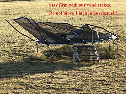 Estacas de viento para trampolines, resistentes tipo U, extremos afilados, anclajes de seguridad (8 paquetes de estacas de viento de 30 cm)