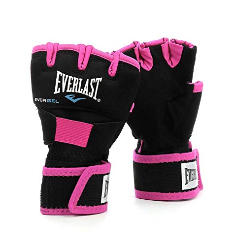 Everlast Evergel - Equipo de Boxeo Unisex para Adultos, Color Negro/Rosa, S/M