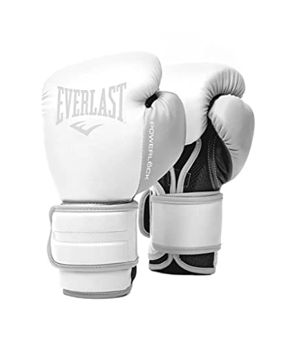 Everlast POWERLOCK 2 - Guantes de Entrenamiento (280 g), Color Blanco