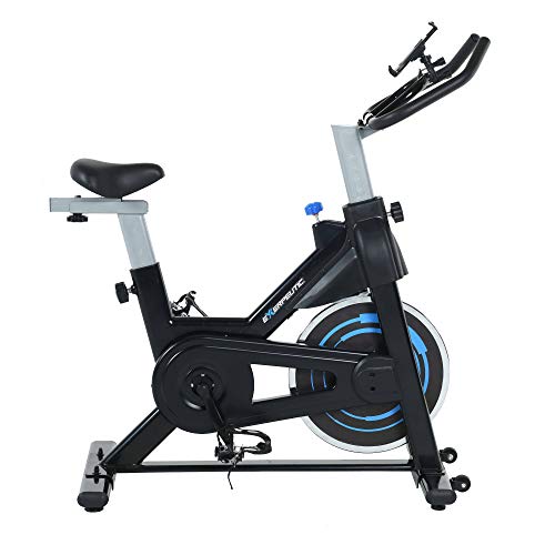 Exerpeutic Bicicleta de ciclismo para interiores Bluetooth con aplicación MyCloudFitness (4208), negro y azul