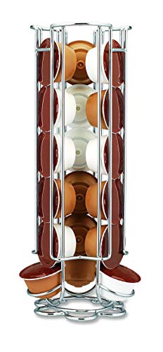Fackelmann Porta Soporte Vertical de cafetera en Elegante y Resistente Acero Cromado para almacenar y Colocar 18 cápsulas de café Dolce Gusto 1 ud