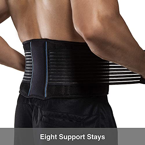 Faja Cinturón de BraceUP - Faja lumbar transpirable para espalda inferior, soporte para ciática, hernia de disco, escoliosis, alivio del dolor lumbar, para hombres y mujeres (L/XL)